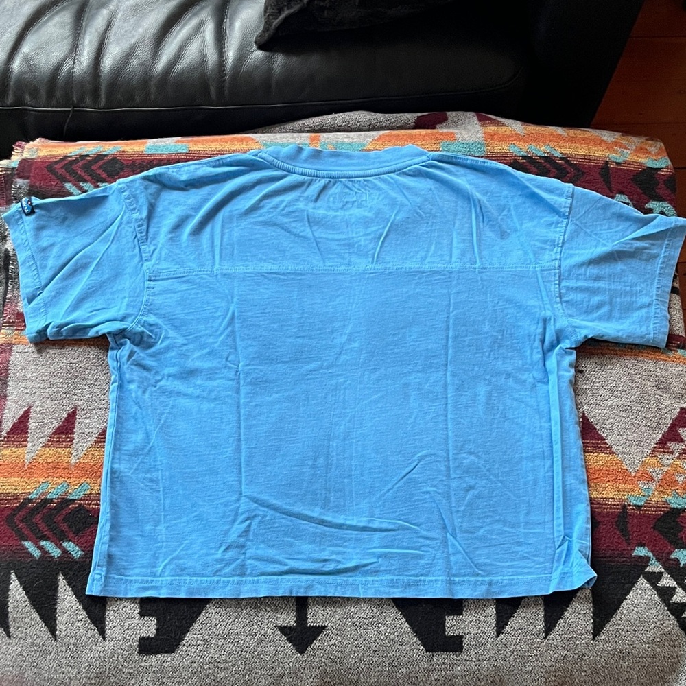 Kavu Organic Cotton Boxy Blue Tee -sz S - Picture 5 of 5
